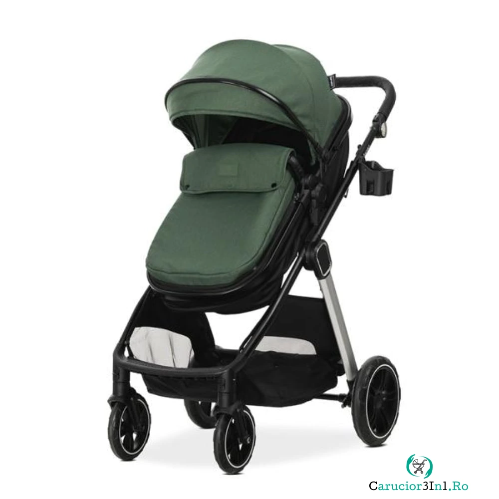 Carucior set 3 in 1, Lorelli Aspen, pana la 22 kg, Green